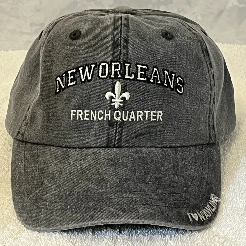 New Orleans French Quarter Adjustable Gray Cap